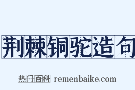 荆棘铜驼造句是什么意思的图片